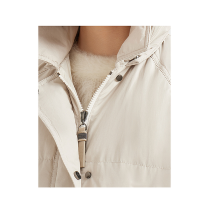 Shiny Zipper Pull Down Jacket