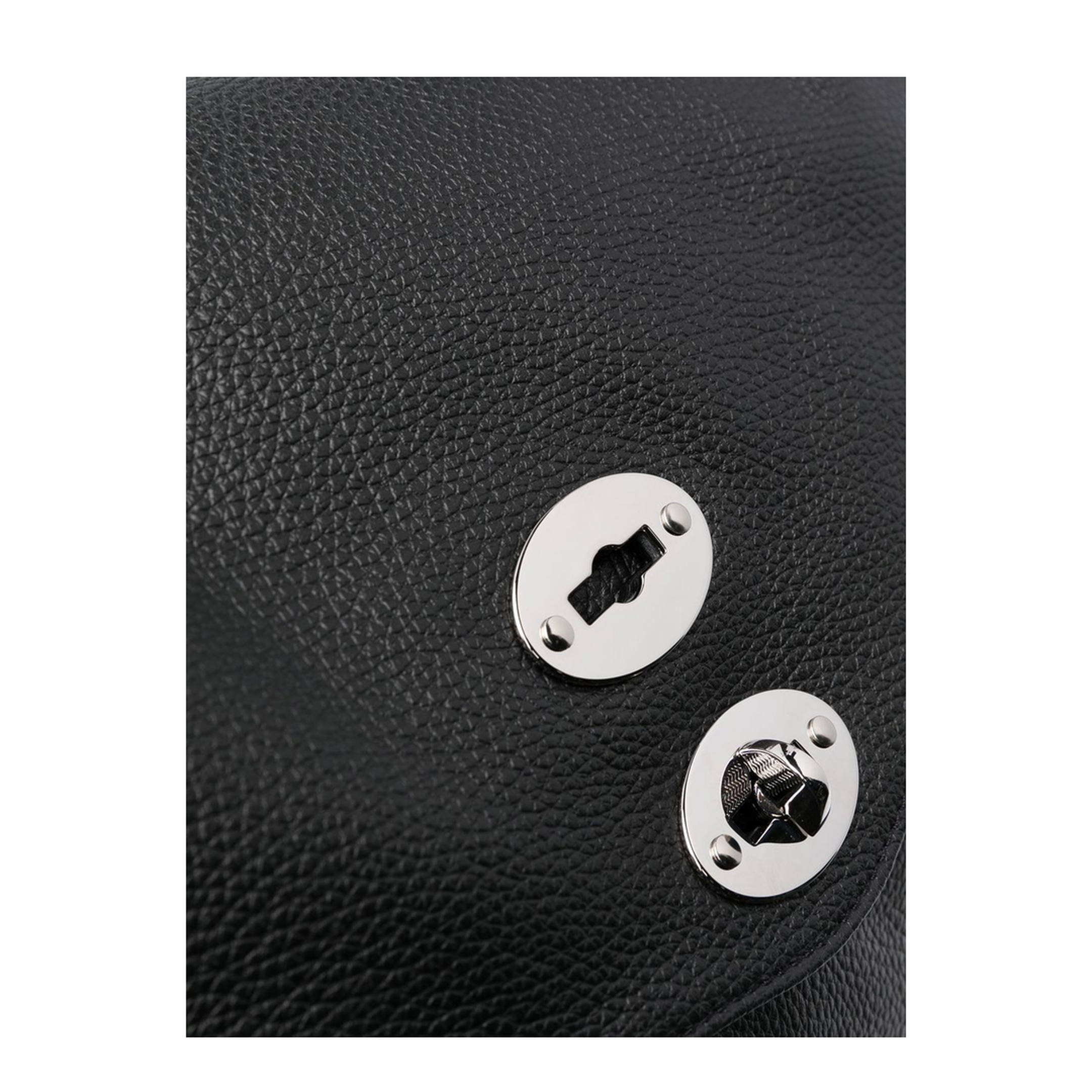 Postina Daily Medium Calf Leather Top-Handle Bag - Black Nero (Nero)