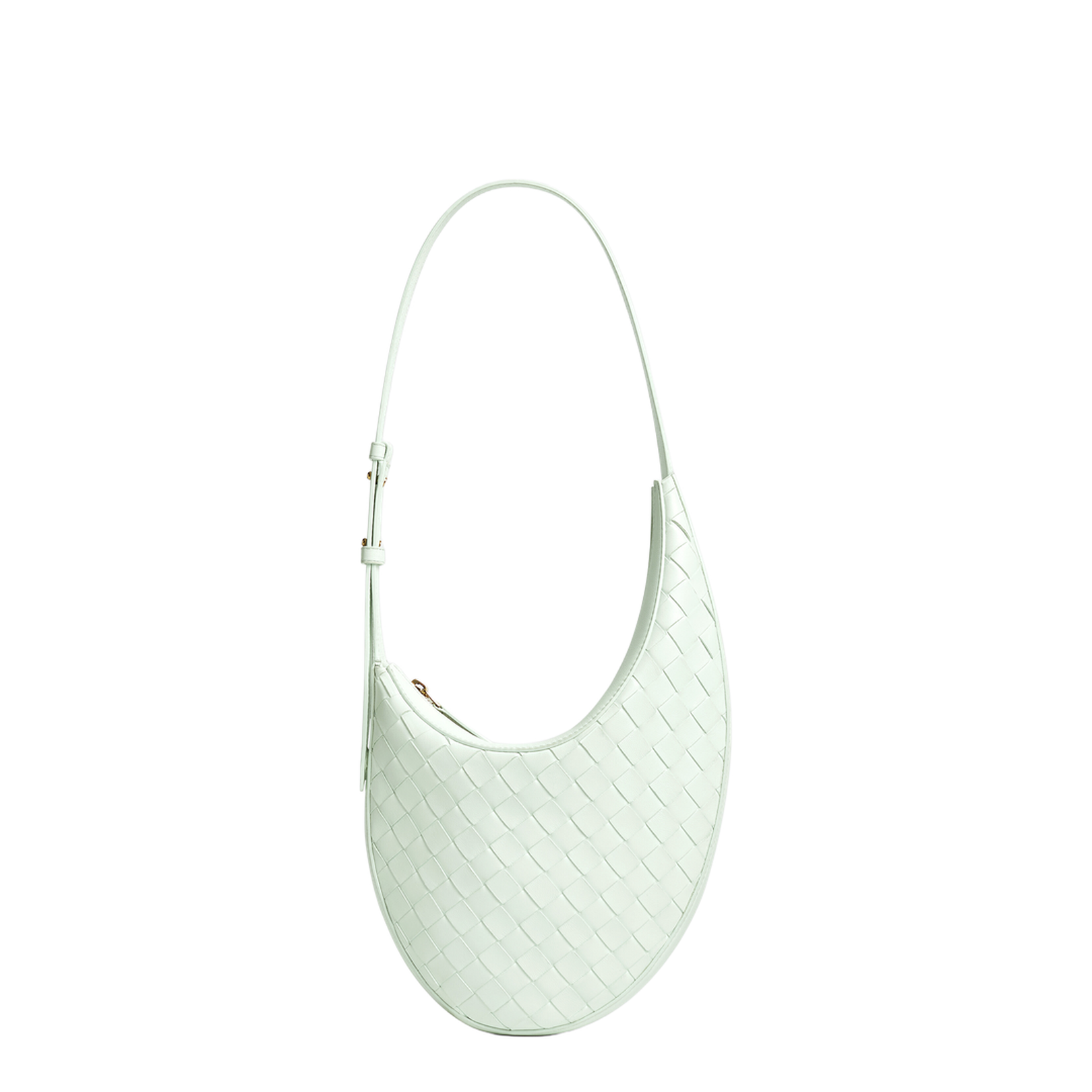 Intrecciato Small Leather Shoulder Bags - Pastel green