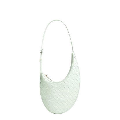 Intrecciato Small Leather Shoulder Bags - Pastel green
