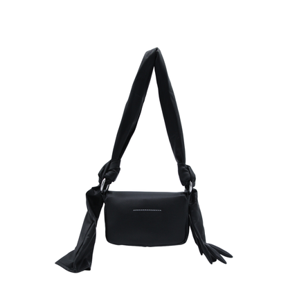 Glove Small Coated Polyester Shoulder Bag - Black