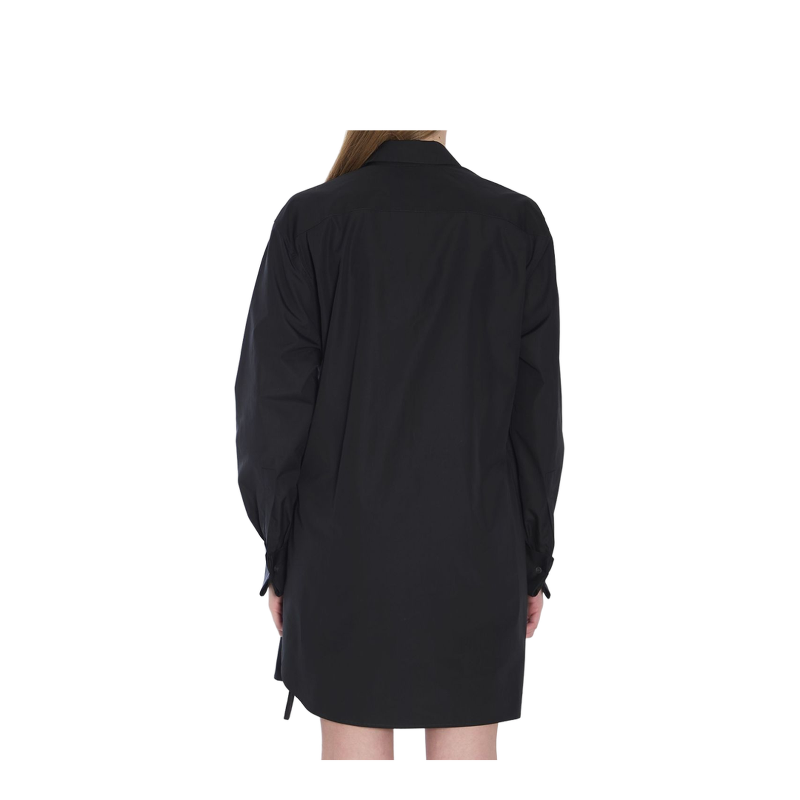 Shirt Dress in Cotton Black