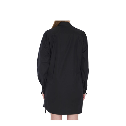 Shirt Dress in Cotton Black