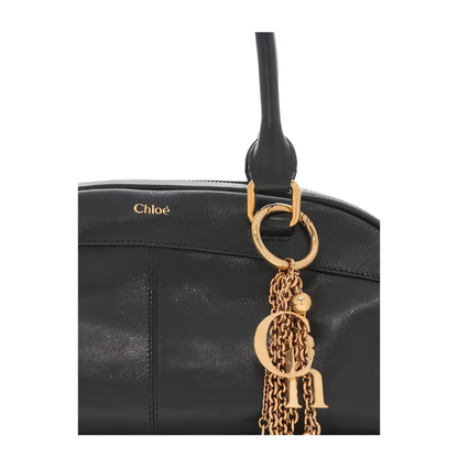 Bowling Bag in Soft Leather Black