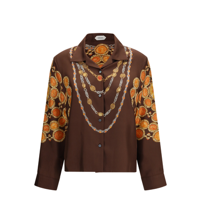 MAYFEYR - Versace - Chain Print Buttoned Shirt - 10242311A17952