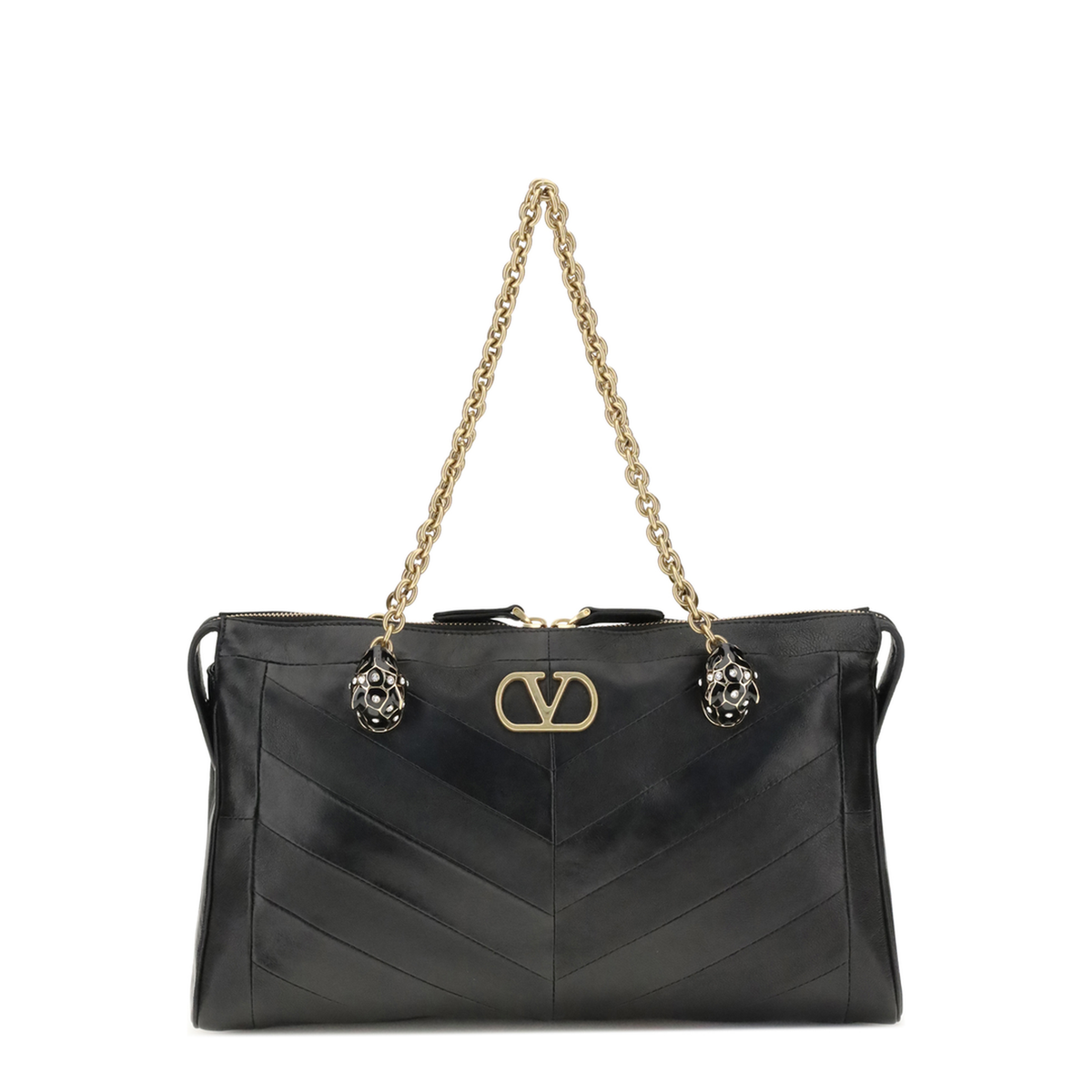 MAYFEYR - Valentino - Medium Panthea Chevron Patchwork Shoulder Bag - 9W0B0S70UYF0NO