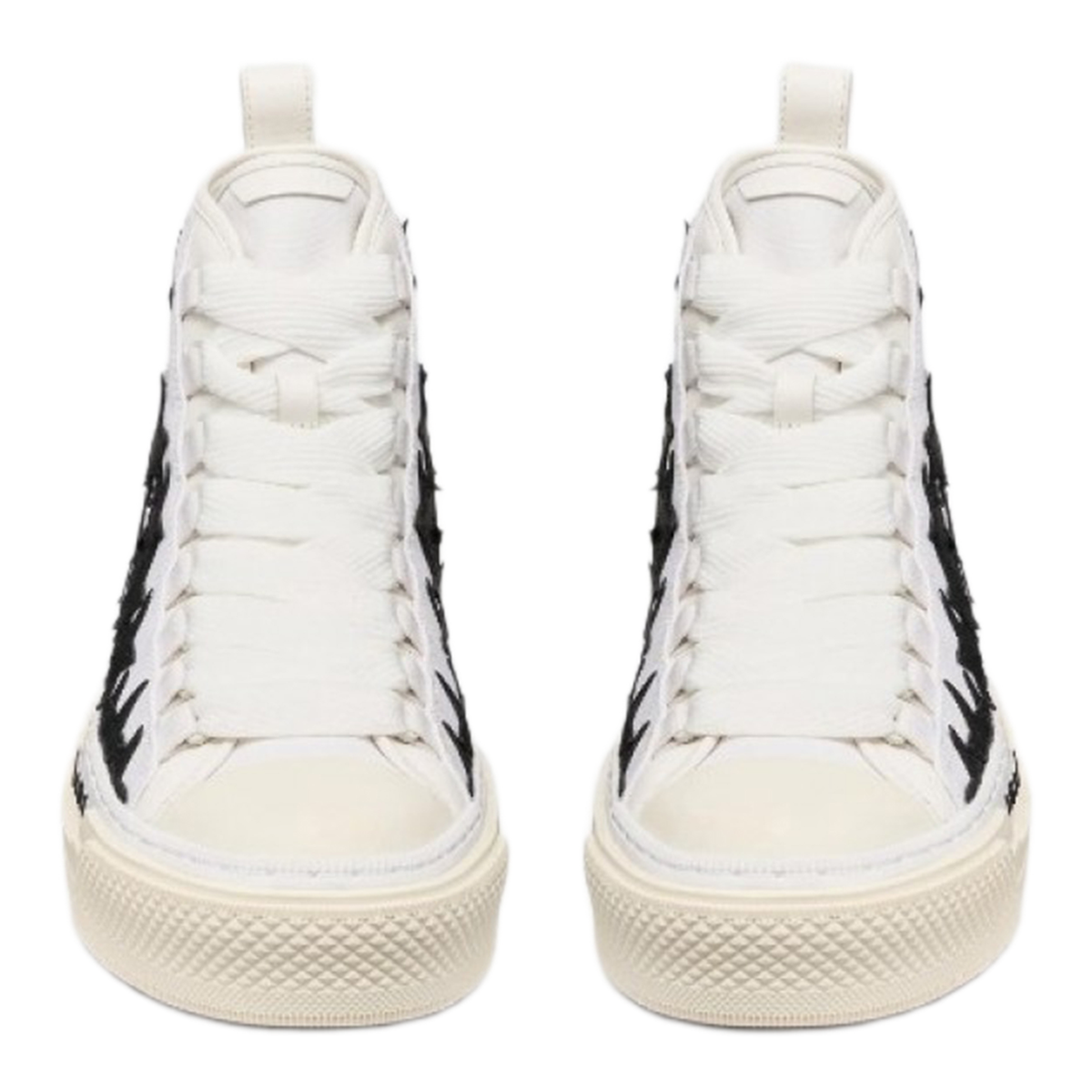 MAYFEYR - Amiri - High Top Leather And Cotton Sneakers - AMSNSN1011100