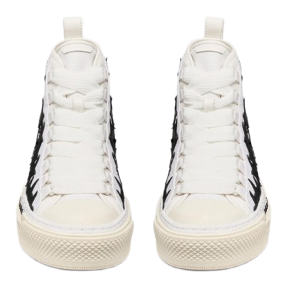 MAYFEYR - Amiri - High Top Leather And Cotton Sneakers - AMSNSN1011100