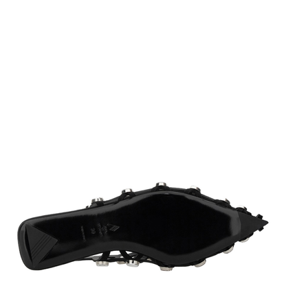 Black Grid Ballet Flats