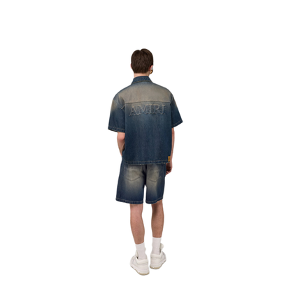 Drawstring Denim Shorts