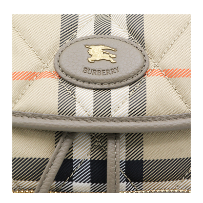 Horseshoe Mini Quilted Polyamide Backpack - Sand Beige
