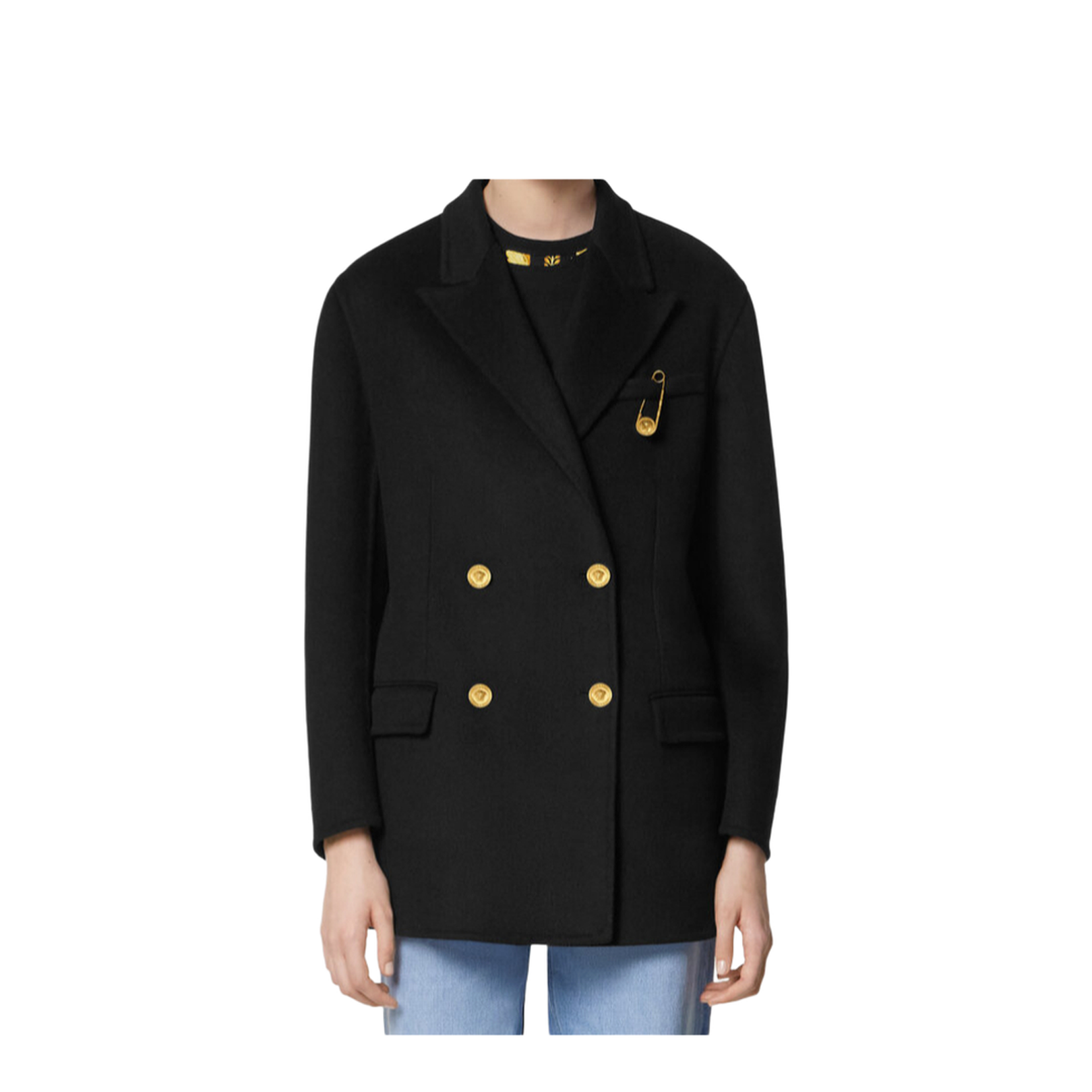 Wool and Cachemire Double-breasted Coat