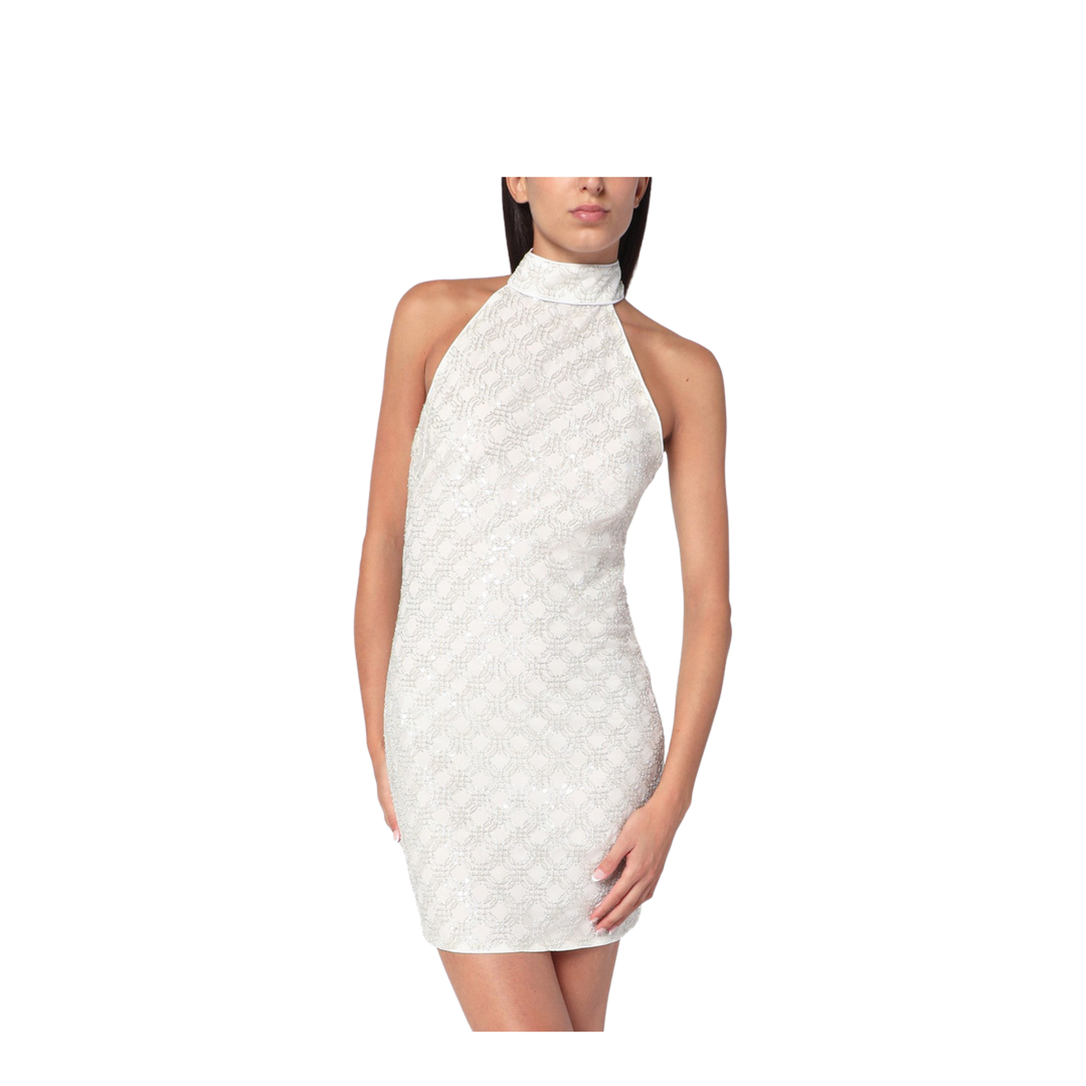 Cream-colored dress with sequins