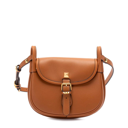 Caramel Leather Flaneuse Crossbody Bag