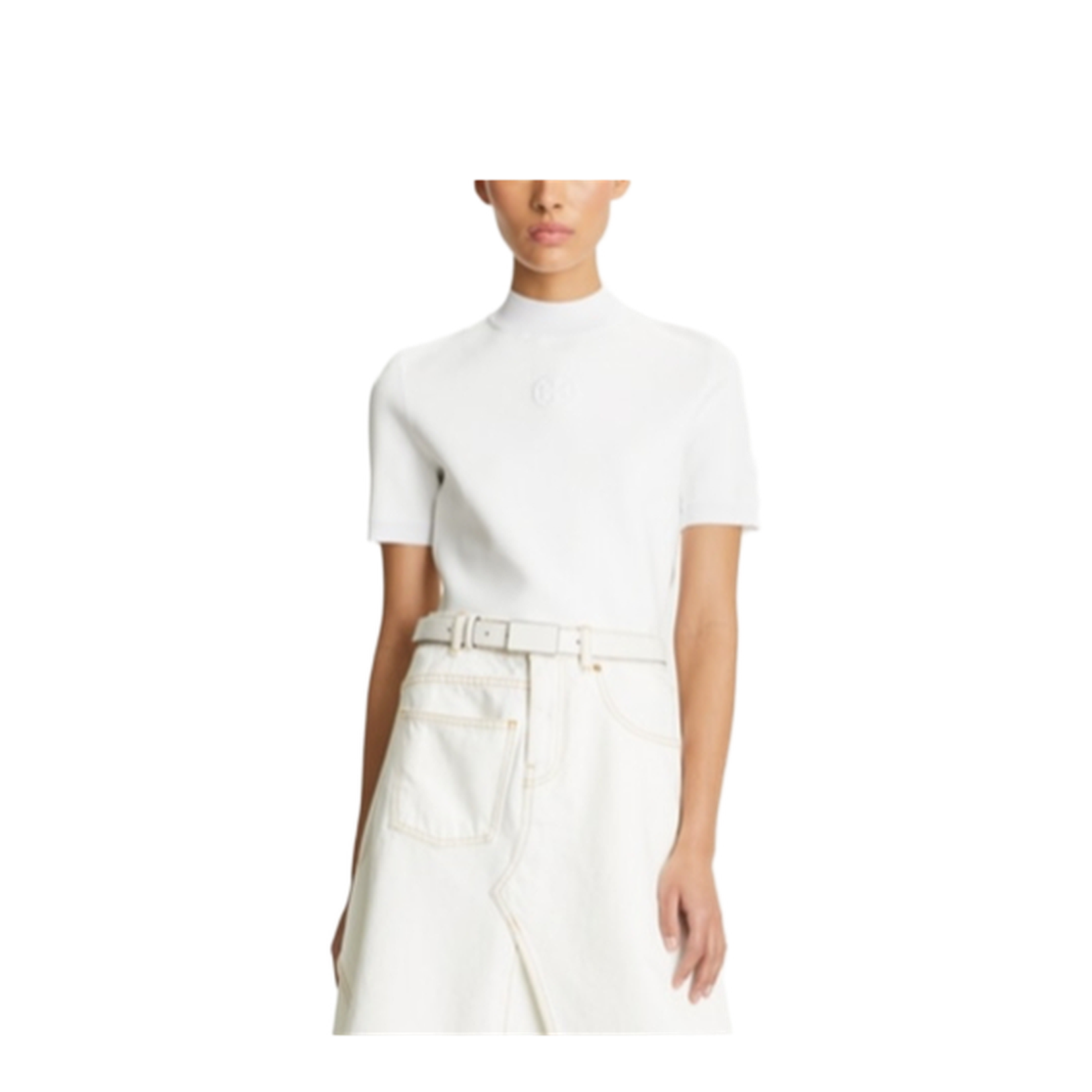 Logo Mock Neck T-Shirt
