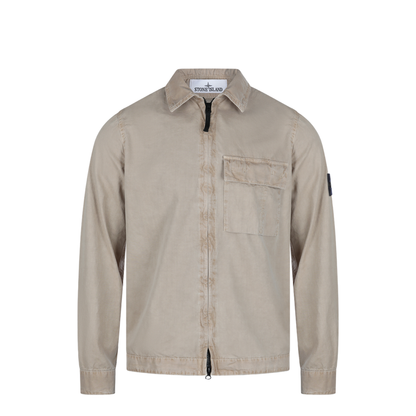 Brushed Organic Cotton Canvas Overshirt