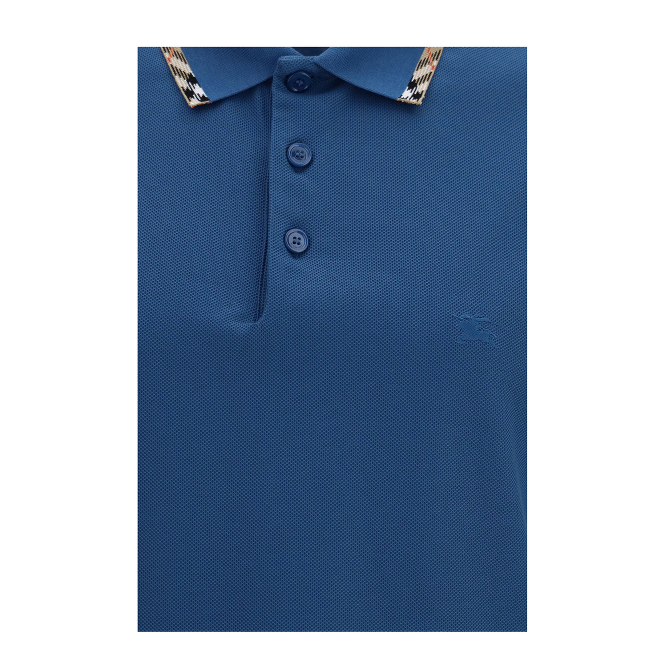 MAYFEYR - Burberry - Cotton Polo With Check Trims - 8127685
