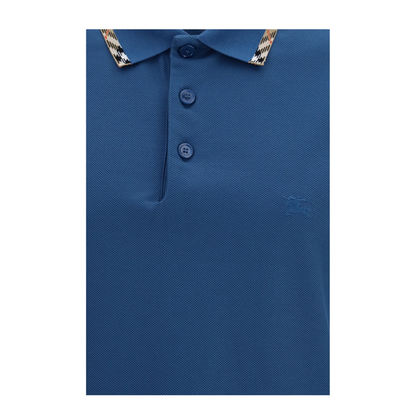 MAYFEYR - Burberry - Cotton Polo With Check Trims - 8127685