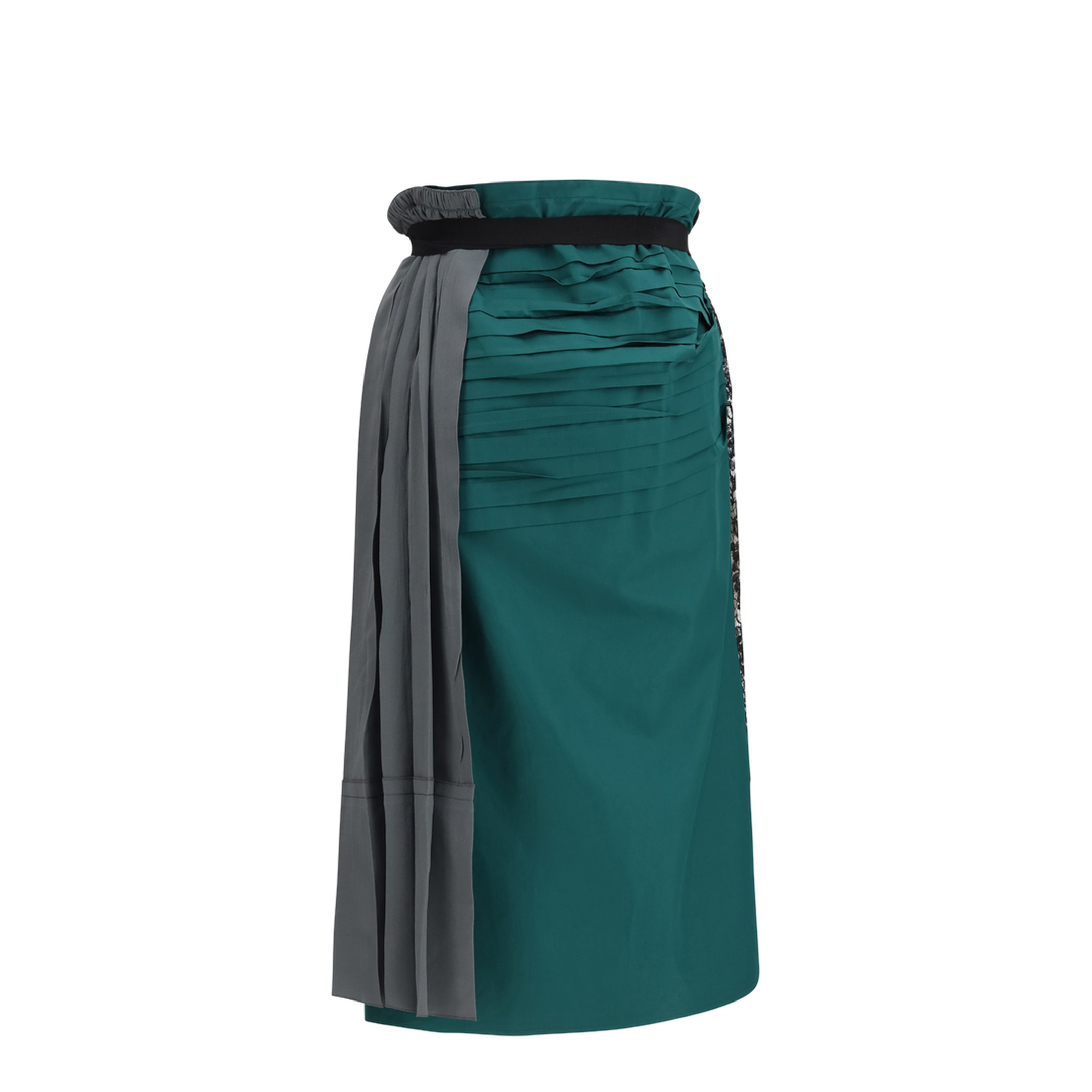MAYFEYR - Prada - Patchwork Midi Skirt With Panel Construction - P147IGSOOO19QW