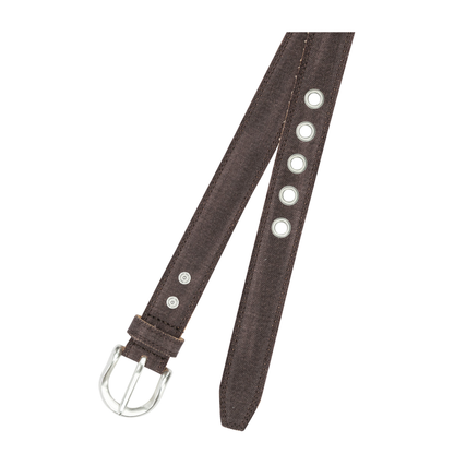 MAYFEYR - Our Legacy - Denim And Leather Belt - A2268FMCHOCO