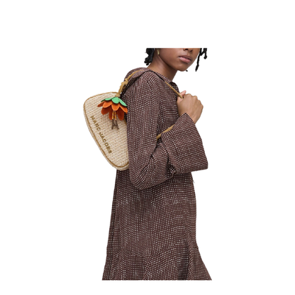 The Summer Woven Charm Shoulder Bag - NATURAL