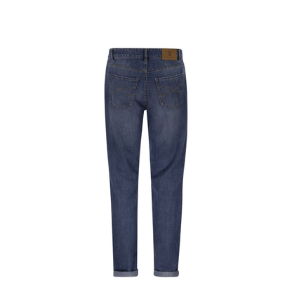 Traditional Fit Five-Pocket Trousers in Denim