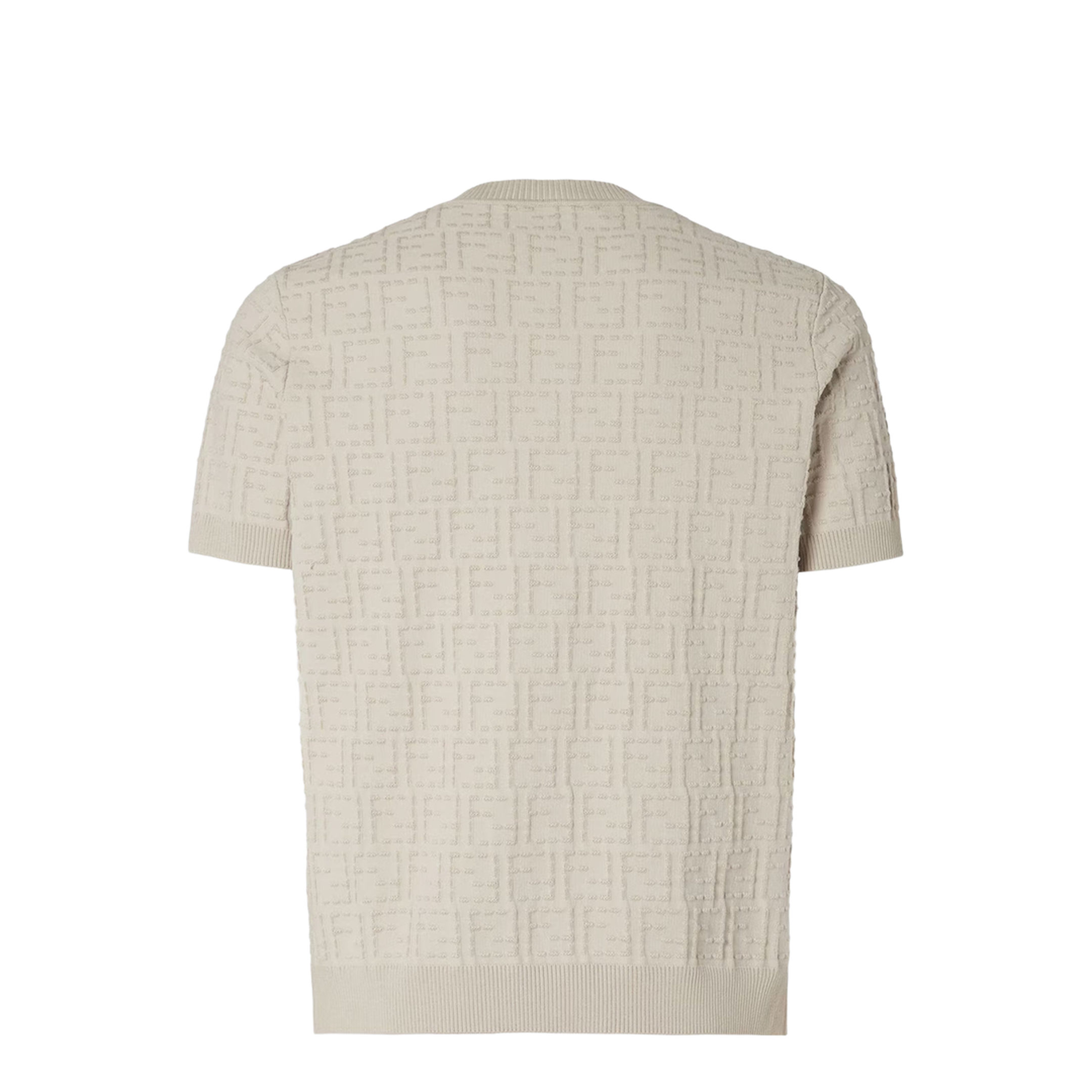 MAYFEYR - Fendi - Grey Cream Ff Cotton Selleria Pullover - FZX051AU7OF0B9Y