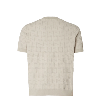 MAYFEYR - Fendi - Grey Cream Ff Cotton Selleria Pullover - FZX051AU7OF0B9Y