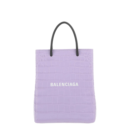 Logo Print Embossed Tote Bag