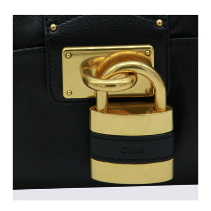 Paddington Grained Buffalo Leather Crossbody - Black