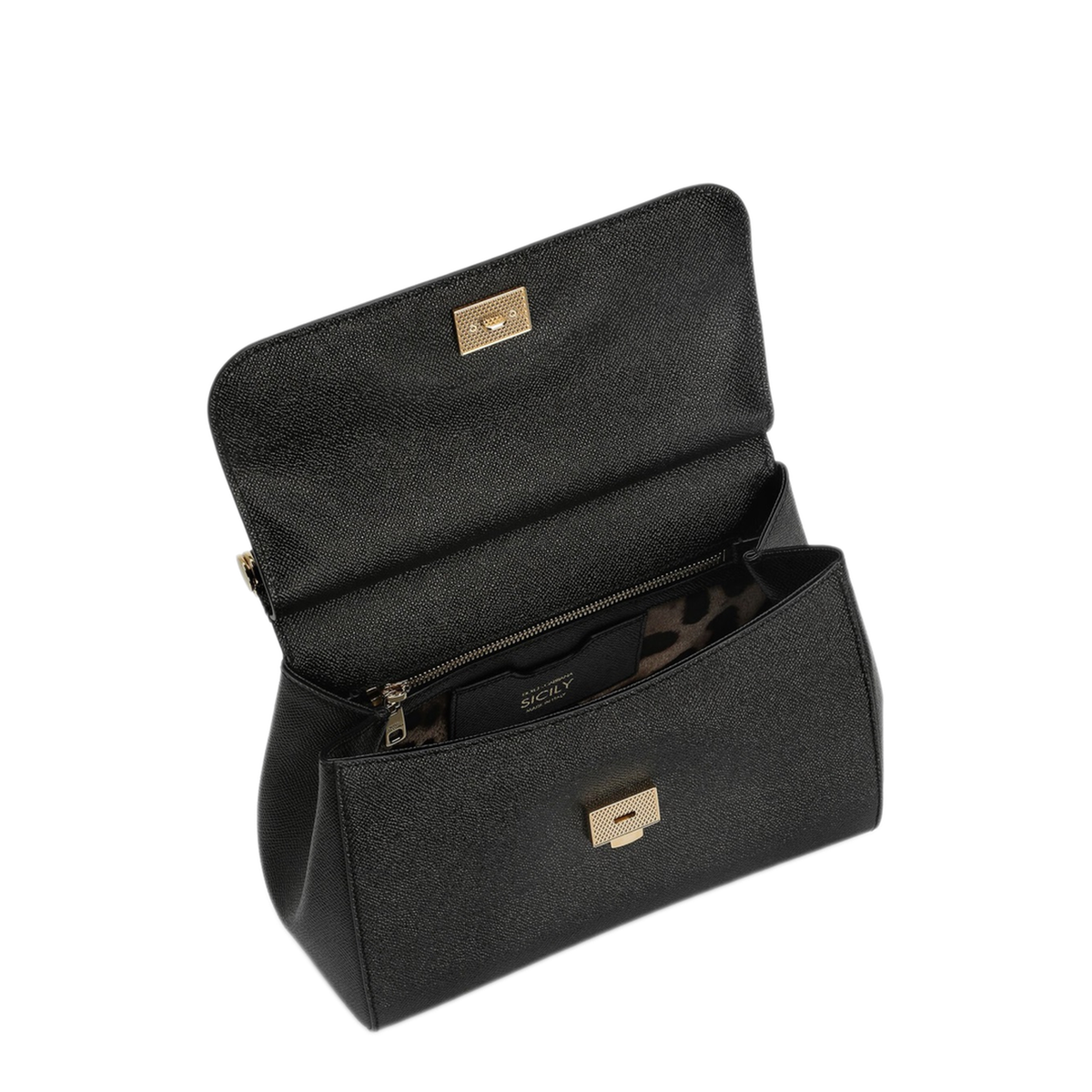 Sicily Grand Calfskin Handbag - Noir