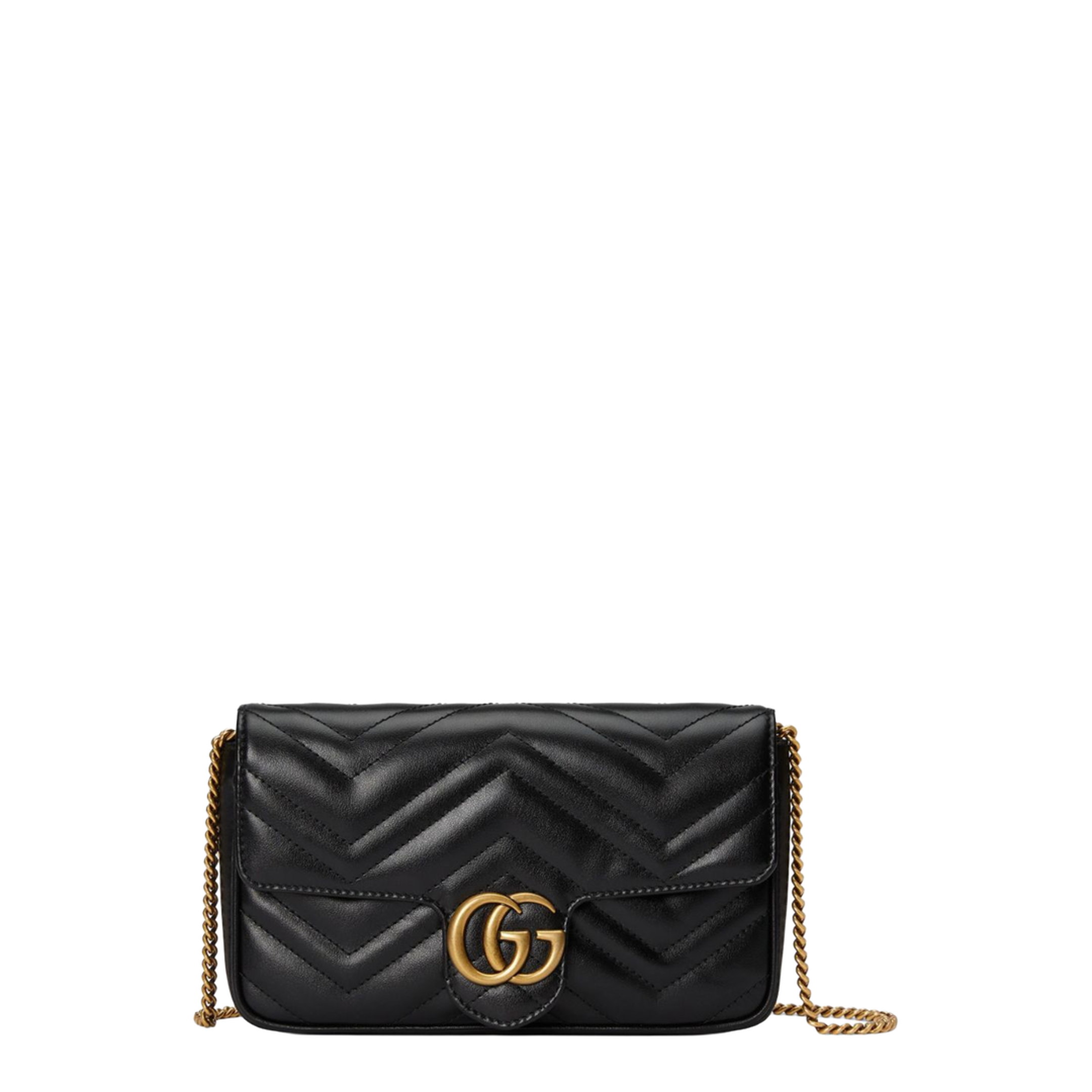 GG Marmont Leather Continental Wallet - Black