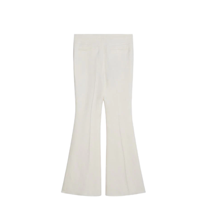 Flared Trousers In Ivory