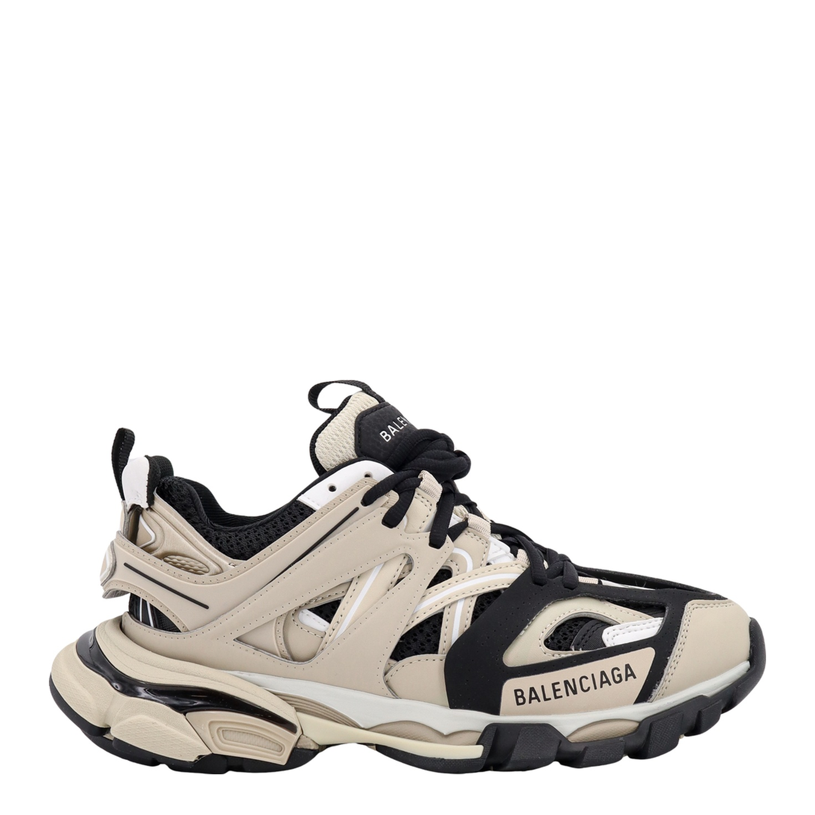 Track Sneakers in Beige/Black