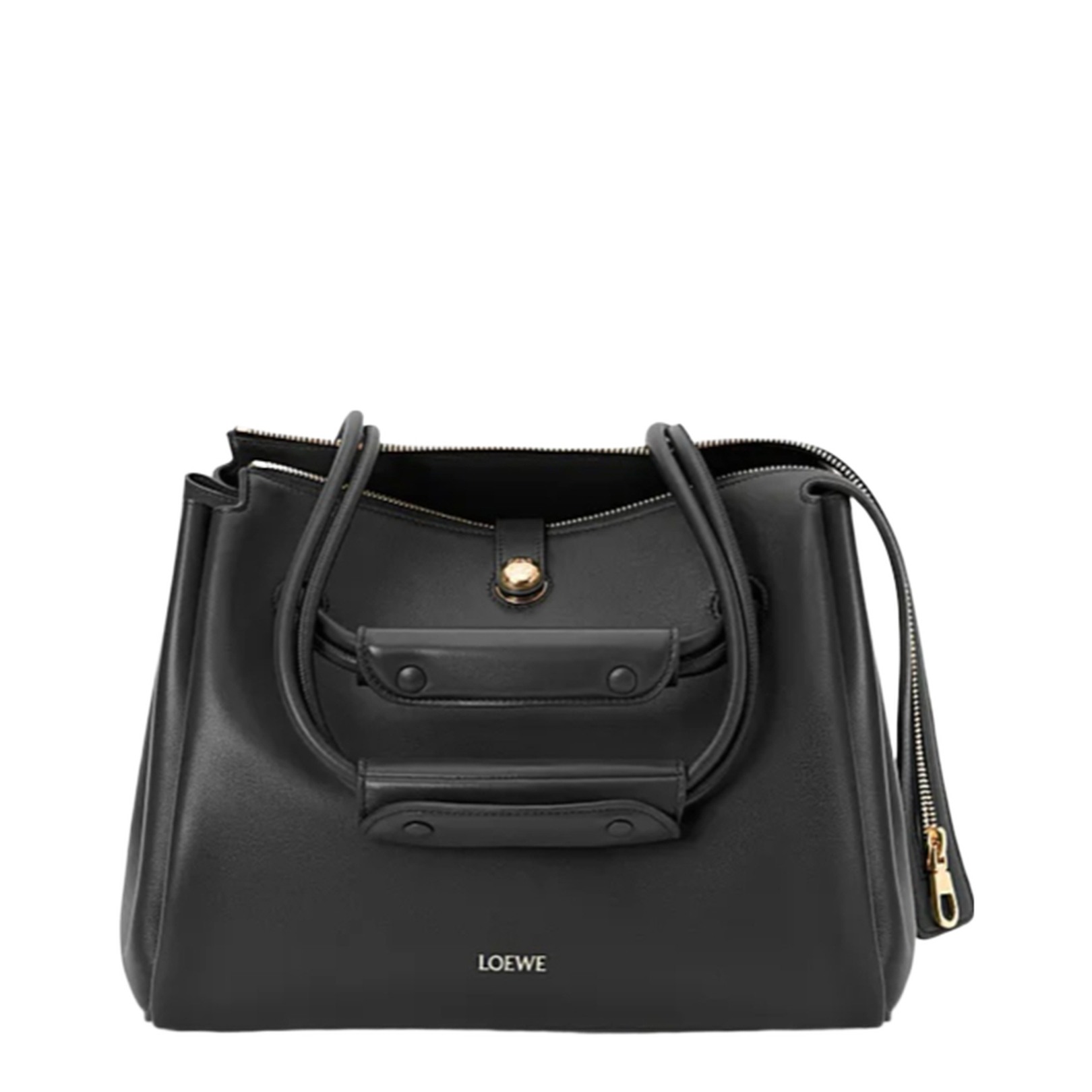 Pebble Pouch in Smooth Calfskin Black