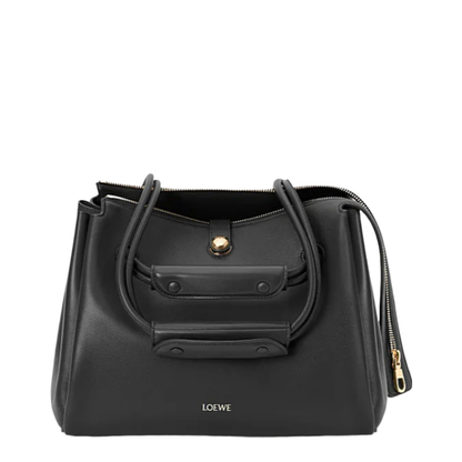 Pebble Pouch in Smooth Calfskin Black