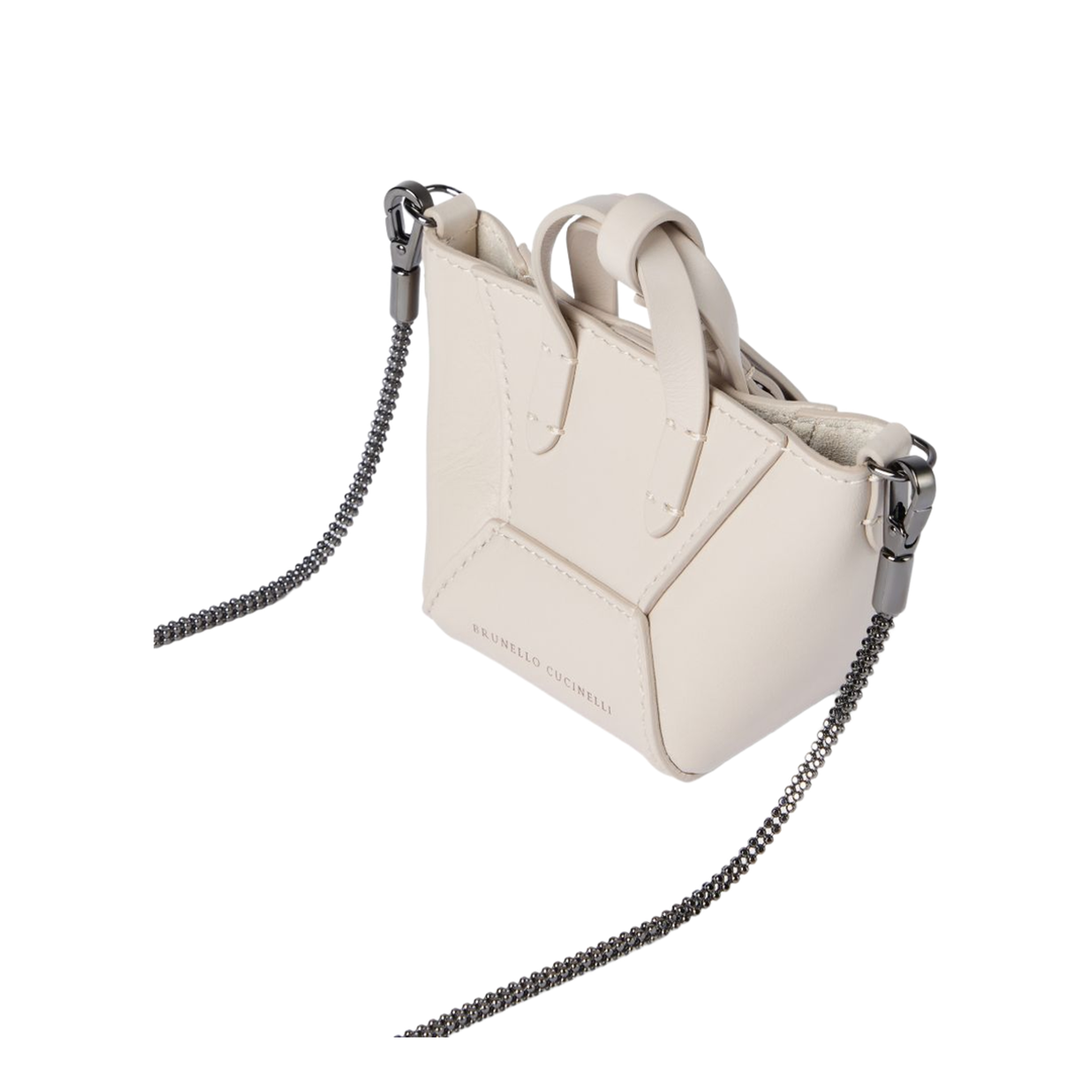 Leather Mini Crossbody Bag - Ivory
