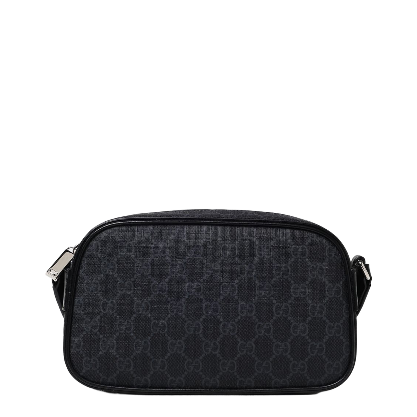 GG Emblem Small Nylon Crossbody Bag - Black