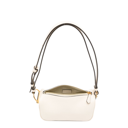 Half Horsebit Mini Soft Grain Leather Bag - Ivory