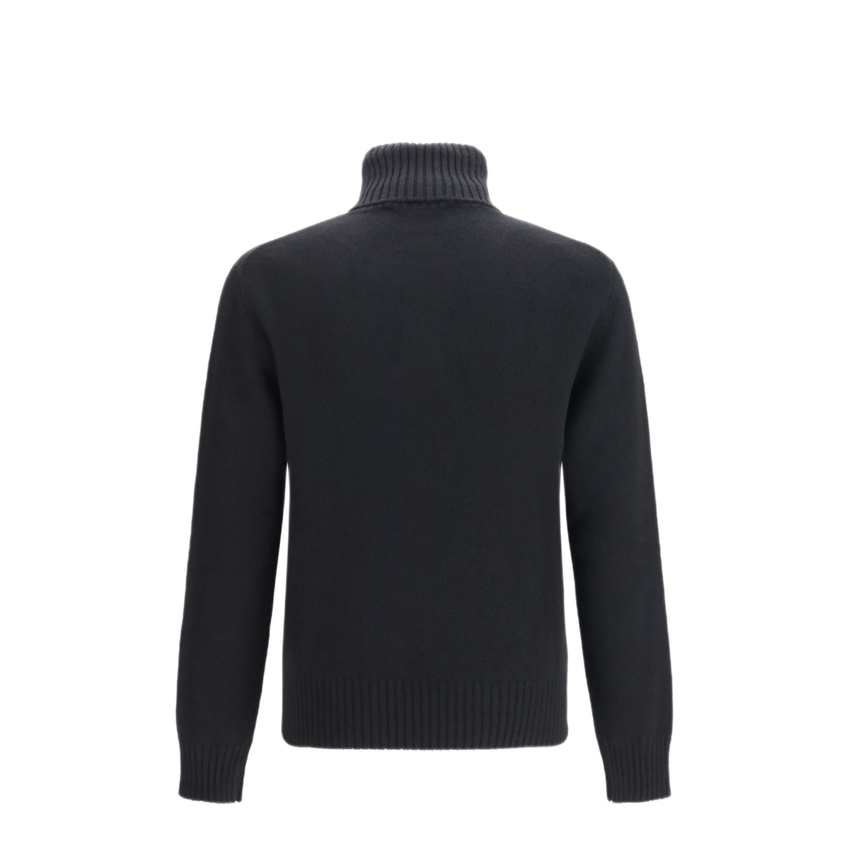 Turtleneck Sweater With Tonal De Coeur