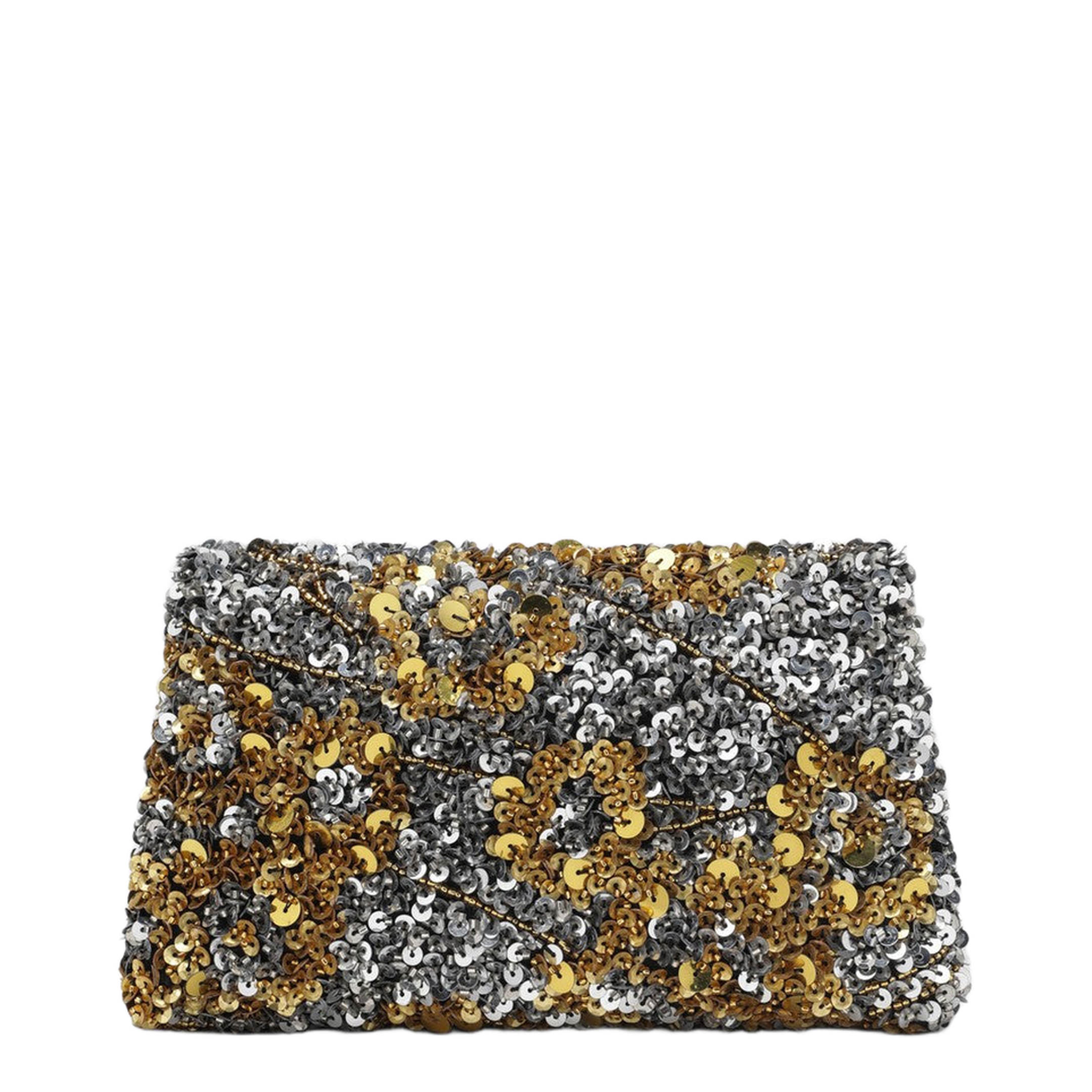 Silver Gold Sequin Pouch