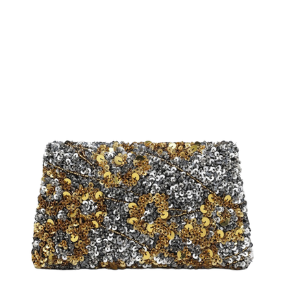 Silver Gold Sequin Pouch