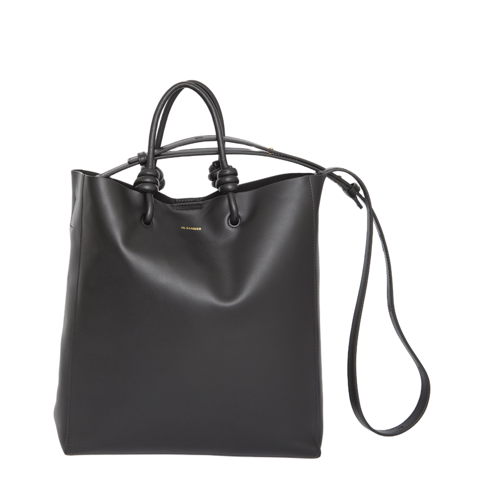 Knot-detail Leather Tote Bag