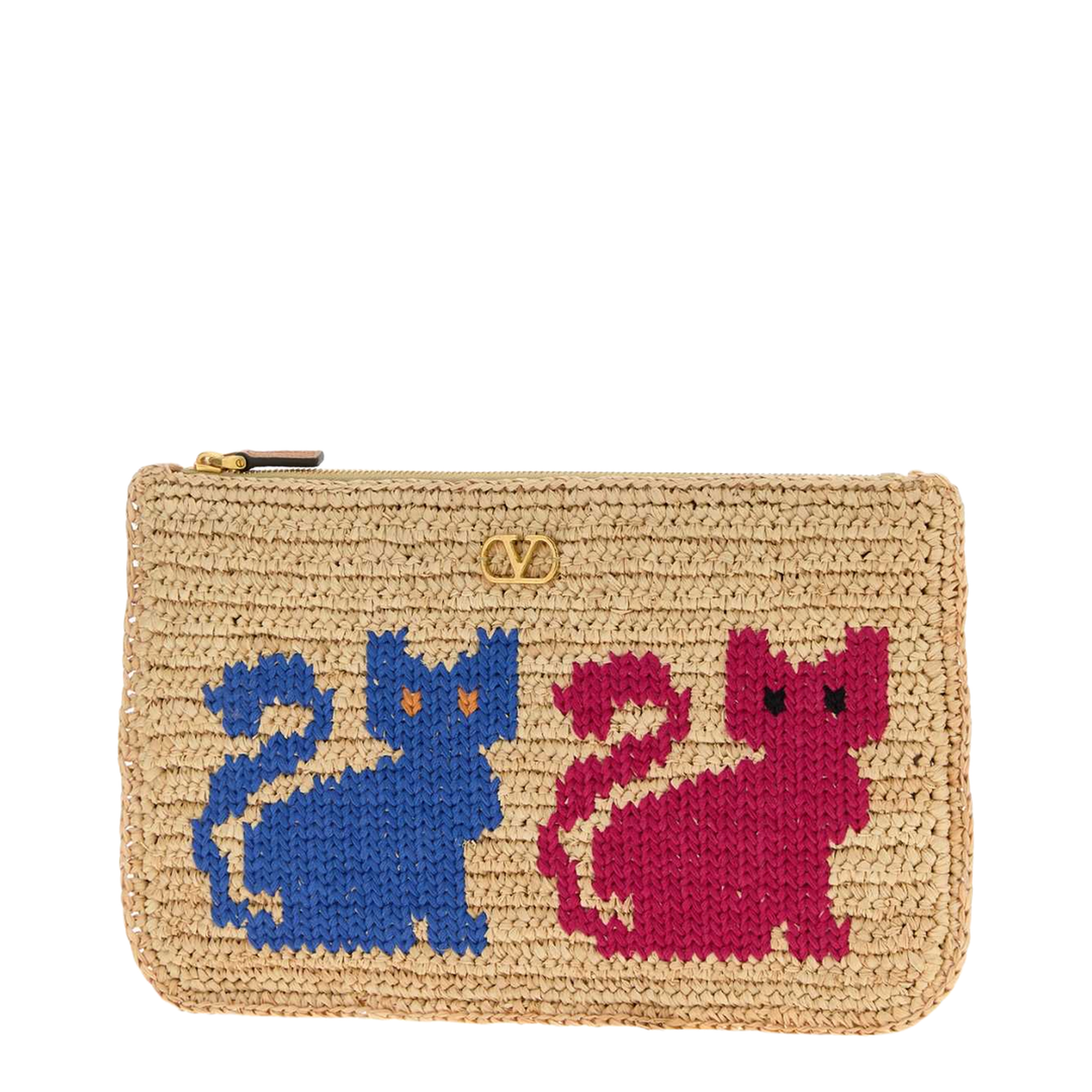 MAYFEYR - Valentino - Raffia Vlogo Signature Clutch - 8W2P0AZ4TNCR9F