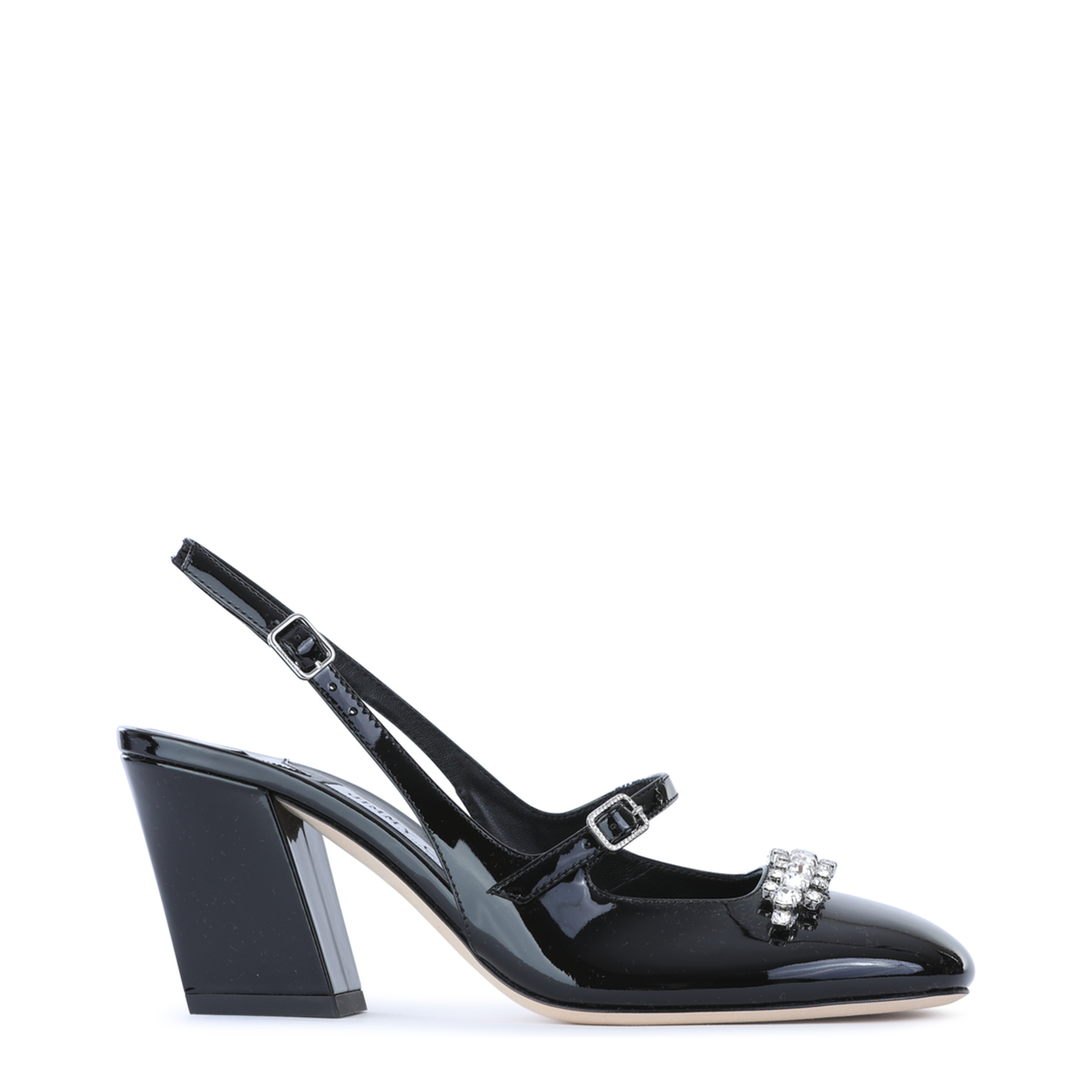 MAYFEYR - Jimmy Choo - Crystal-Embellished Slingback Pumps - BELINDASB70PAT010003