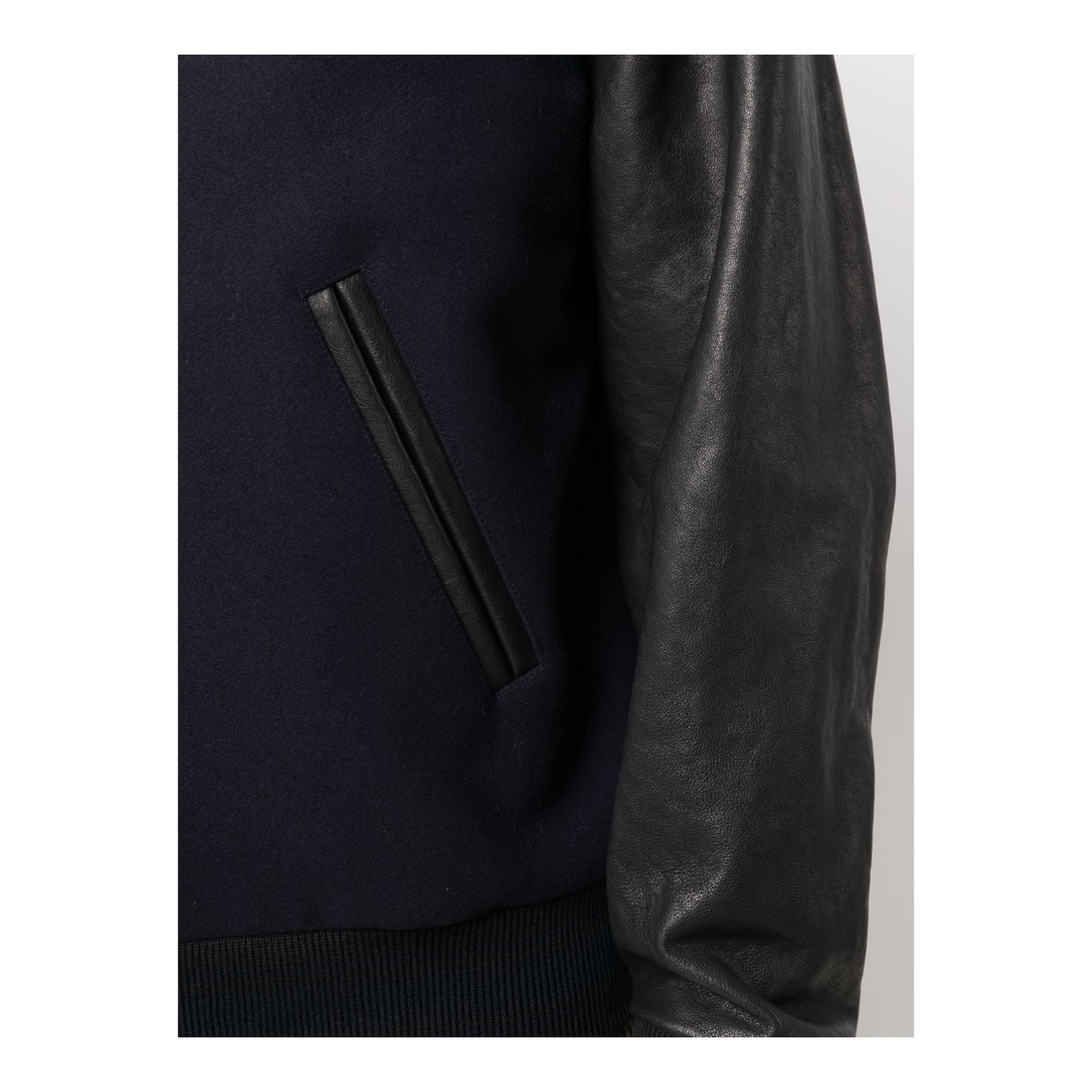 Panelled Design Baseball Collar Jacket