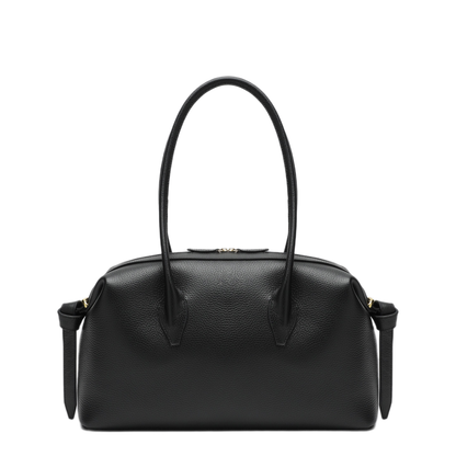MAYFEYR - Yuzefi - Brioche Duffle Bag In Black Pebble Grained Leather - BRIOCHEDUFFLELEBLK