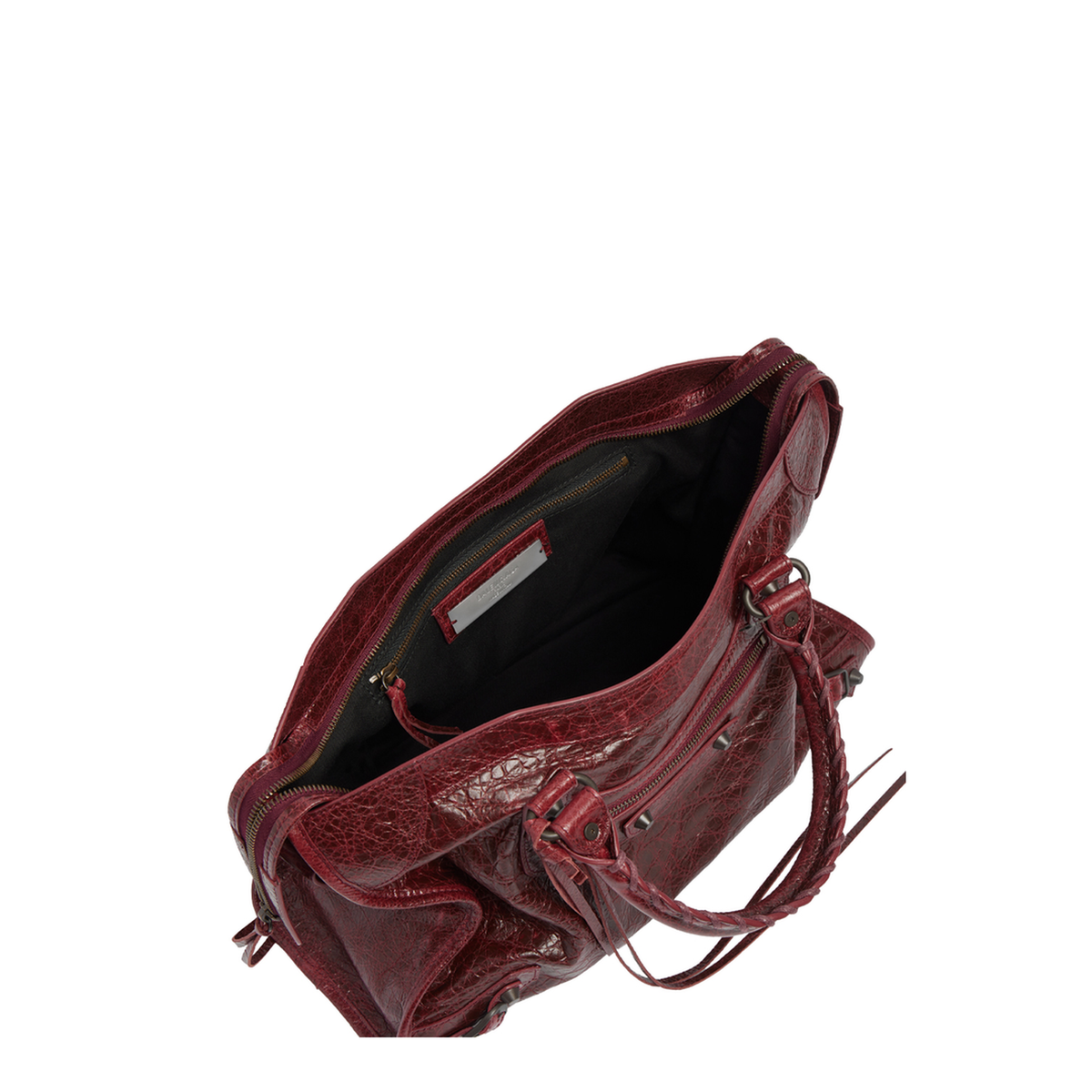 Le City Medium Lambskin Handbag - Berry Red