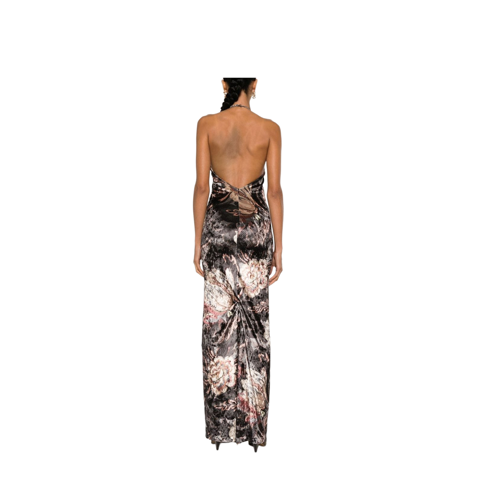 Long Printed Chenille Dress