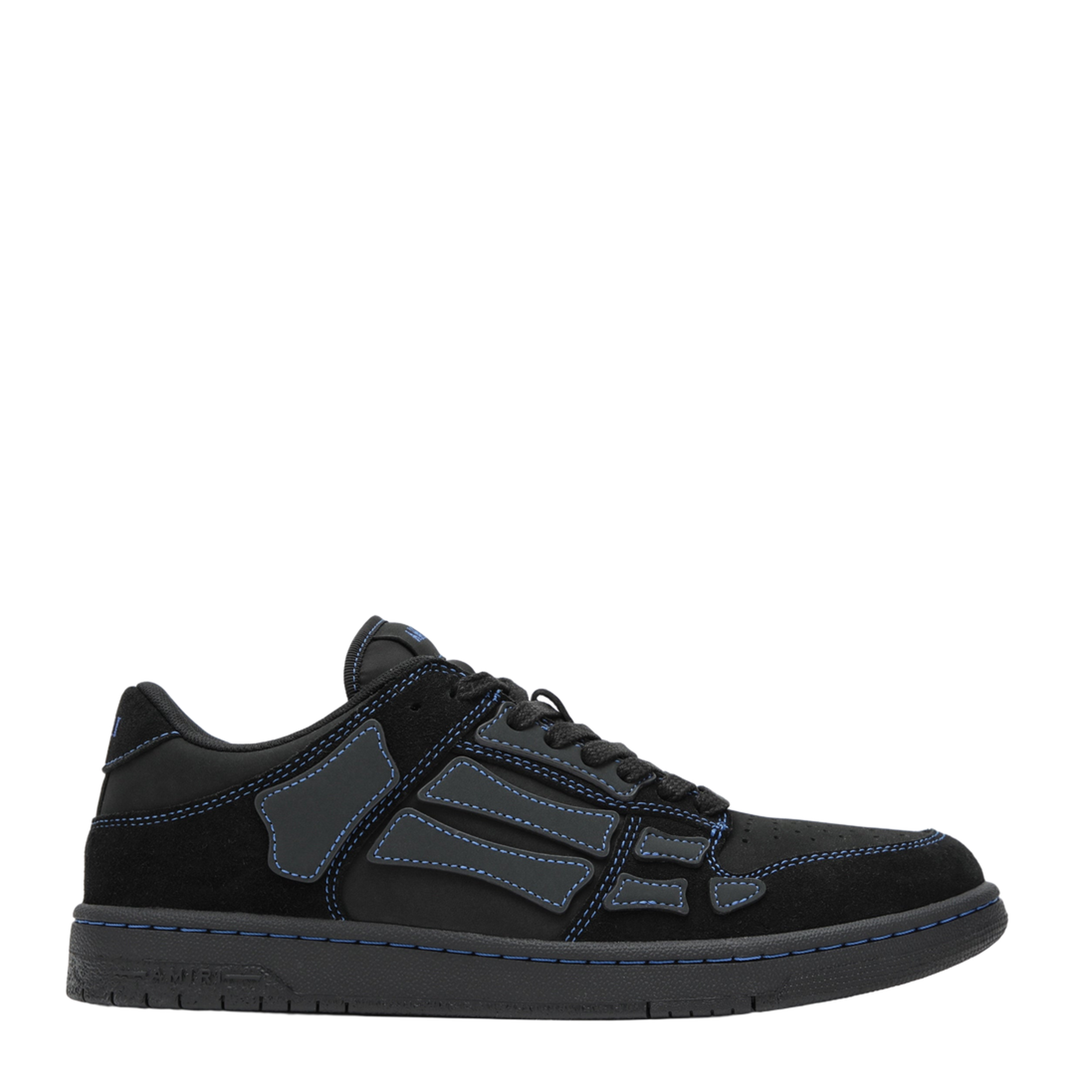 MAYFEYR - Amiri - Skel Low-Top Sneakers In Black Calf Leather - AMSNSN1076LE001